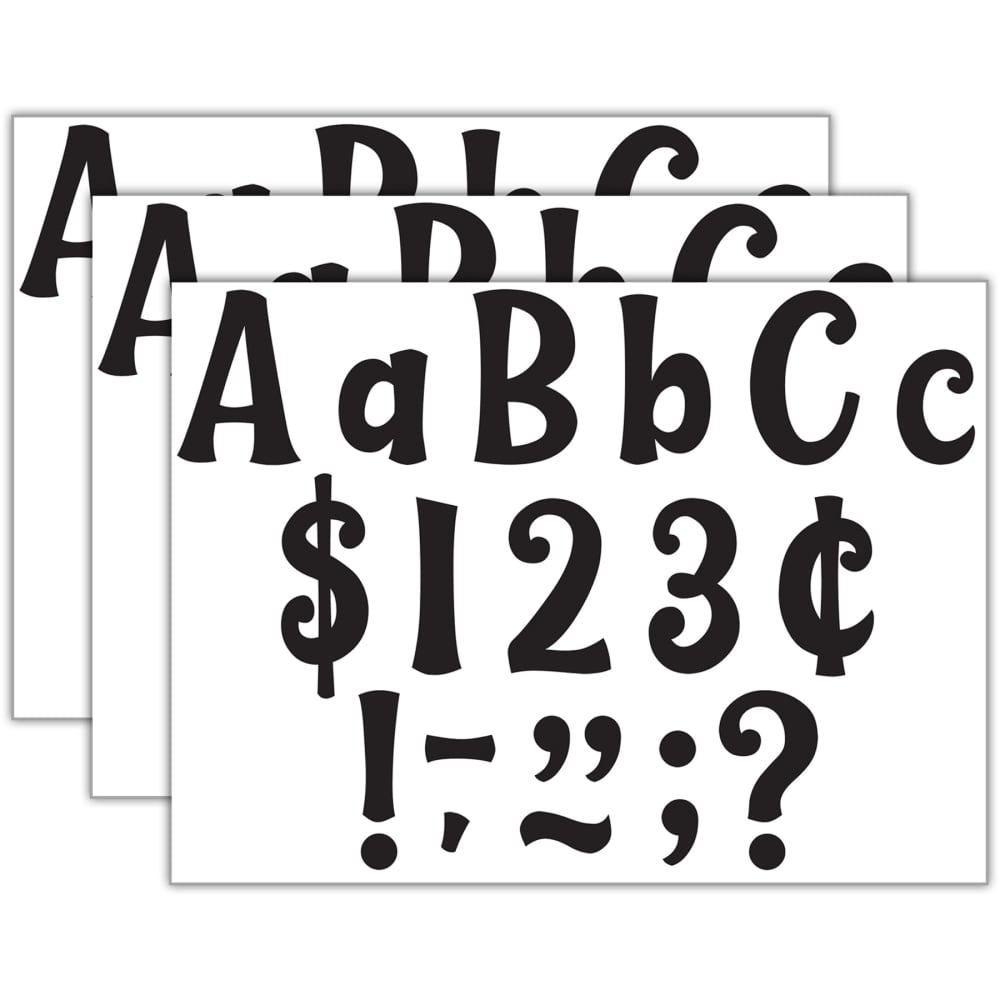 Teacher Created Resources 4in Letters, Wild Whimsy Black, 270 Letters Per Pack, Set Of 3 Packs MPN:TCR9197-3