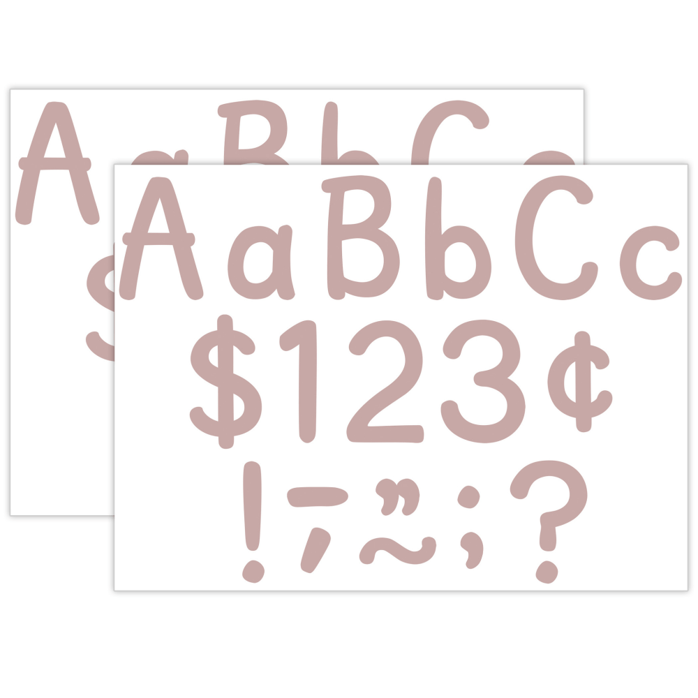 Teacher Created Resources Letters Combo Pack, 4in, Modern Classic Light Mauve, 257 Per Pack, Set Of 2 Packs MPN:TCR9154-2