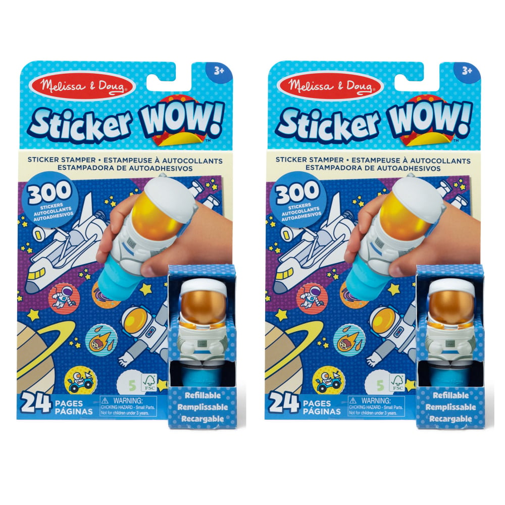 Melissa & Doug Sticker WOW! Activity Pad Set, Astronaut, 300 Stickers Per Set, 2 Sets MPN:LCI50240-2