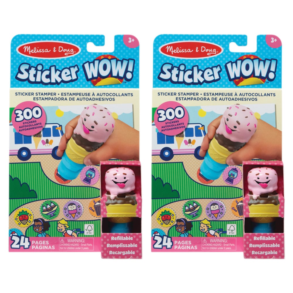 Melissa & Doug Sticker WOW! Activity Pad Set, Ice Cream, 300 Stickers Per Set, 2 Sets MPN:LCI50242-2