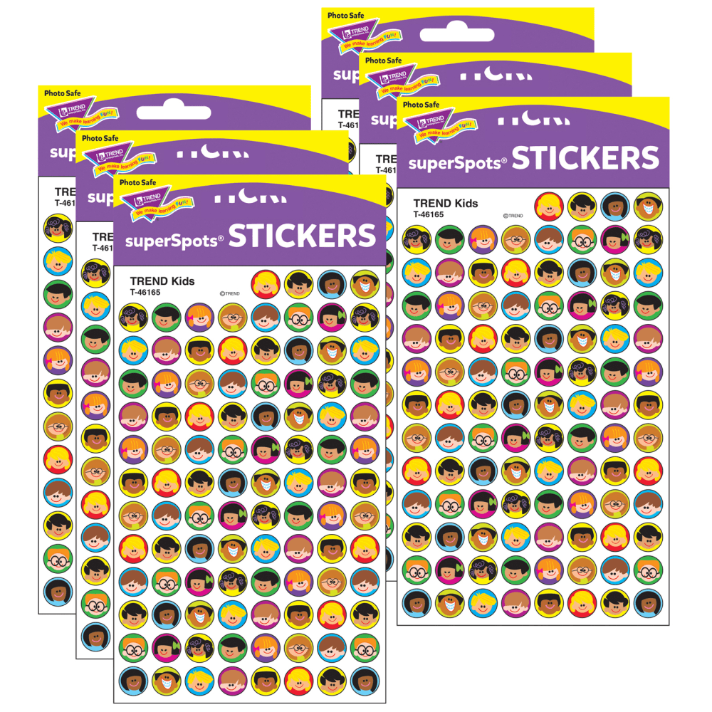 Trend SuperSpots Stickers, Kids, 800 Stickers Per Pack, Set Of 6 Packs MPN:T-46165-6