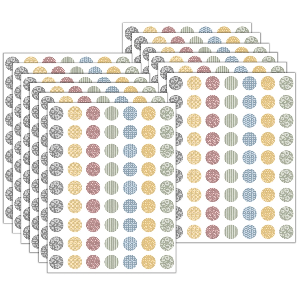 Teacher Created Resources Mini Stickers, 1/2in, Classroom Cottage, 378 Stickers Per Pack, Bundle Of 12 Packs MPN:TCR7188-12
