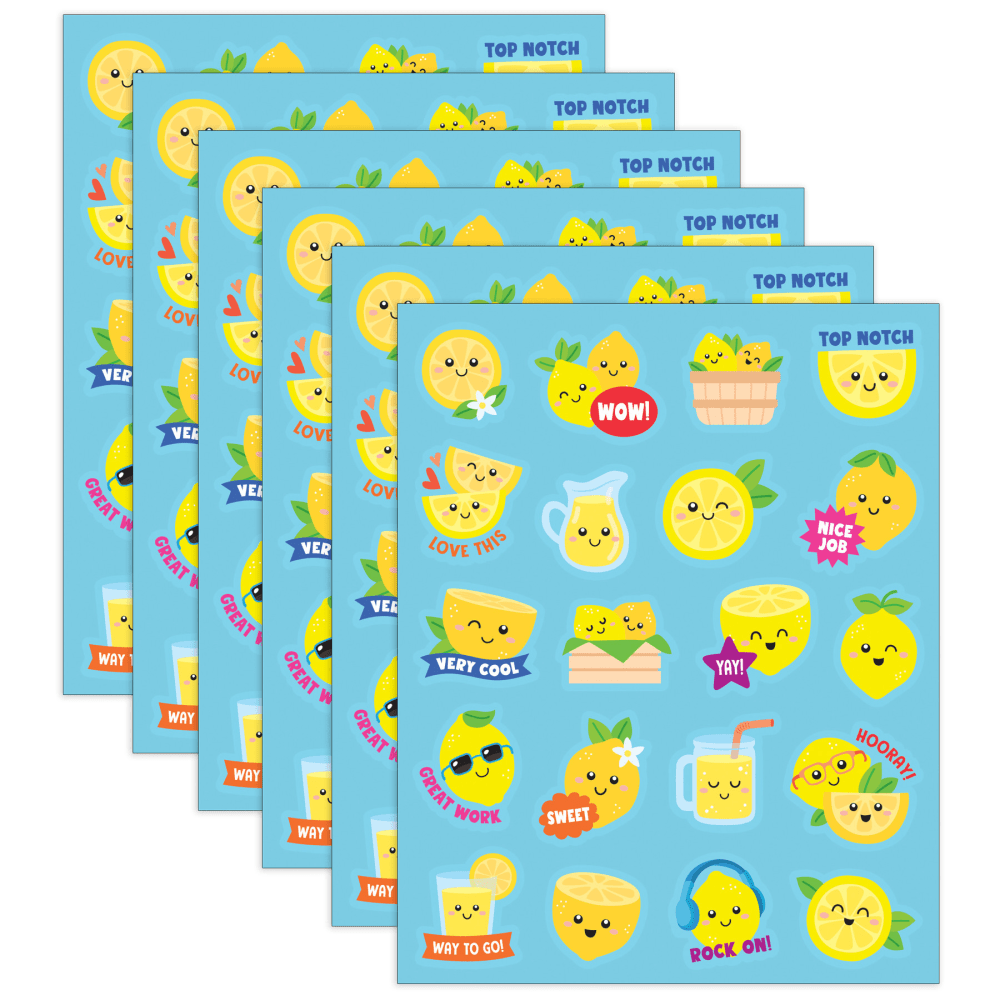 Teacher Created Resources Smelly Stickers, Lemon, 120 Per Pack, Set Of 6 Packs MPN:TCR9443-6