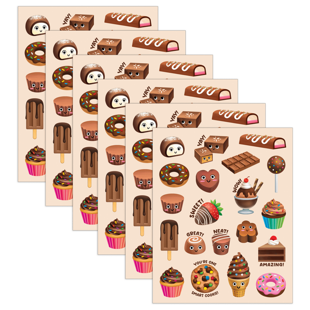 Teacher Created Resources Smelly Stickers, Chocolate, 120 Per Pack, Set Of 6 Packs MPN:TCR9456-6