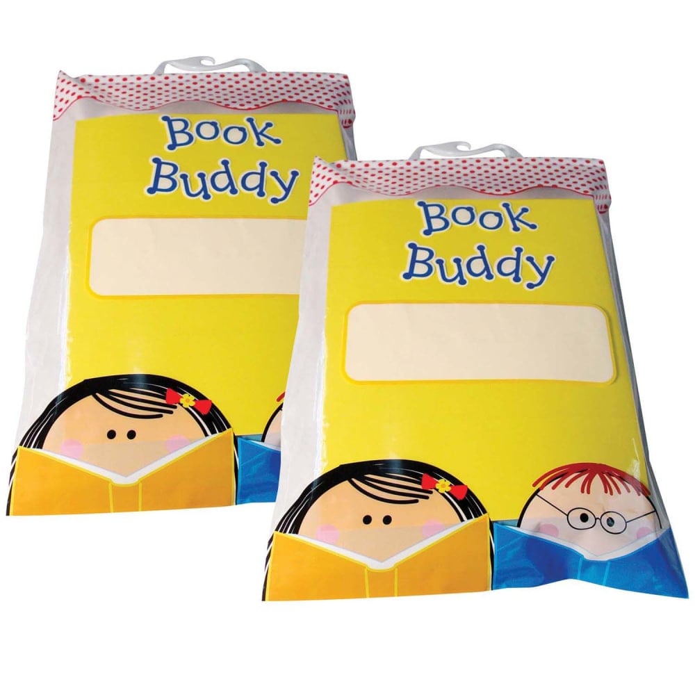Creative Teaching Press Book Buddy Bags, 11inW x 16inH, Multicolor, 5 Bags Per Pack, Set Of 2 Packs MPN:CTP2994-2