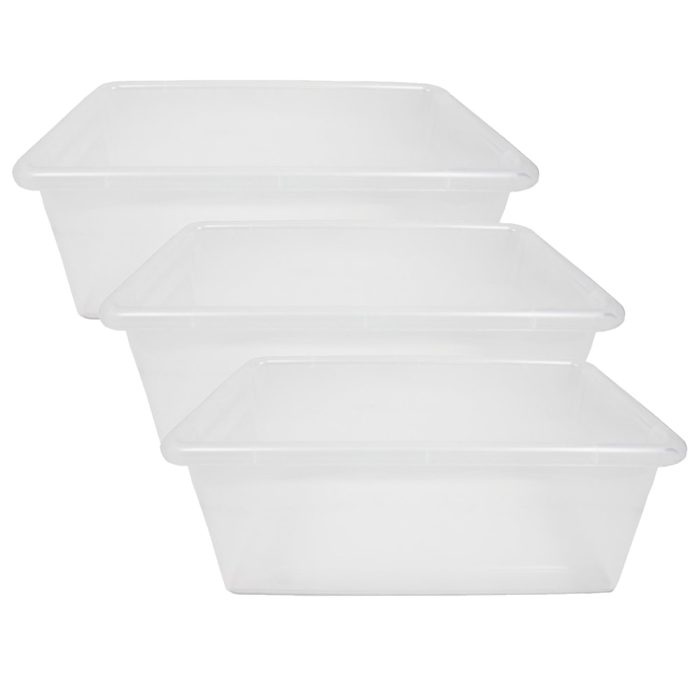 Jonti-Craft Cubbie Trays, 5-1/4inH x 8-5/8inW x 13-1/2inD, Clear, Pack Of 3 Trays MPN:JON8010JC-3