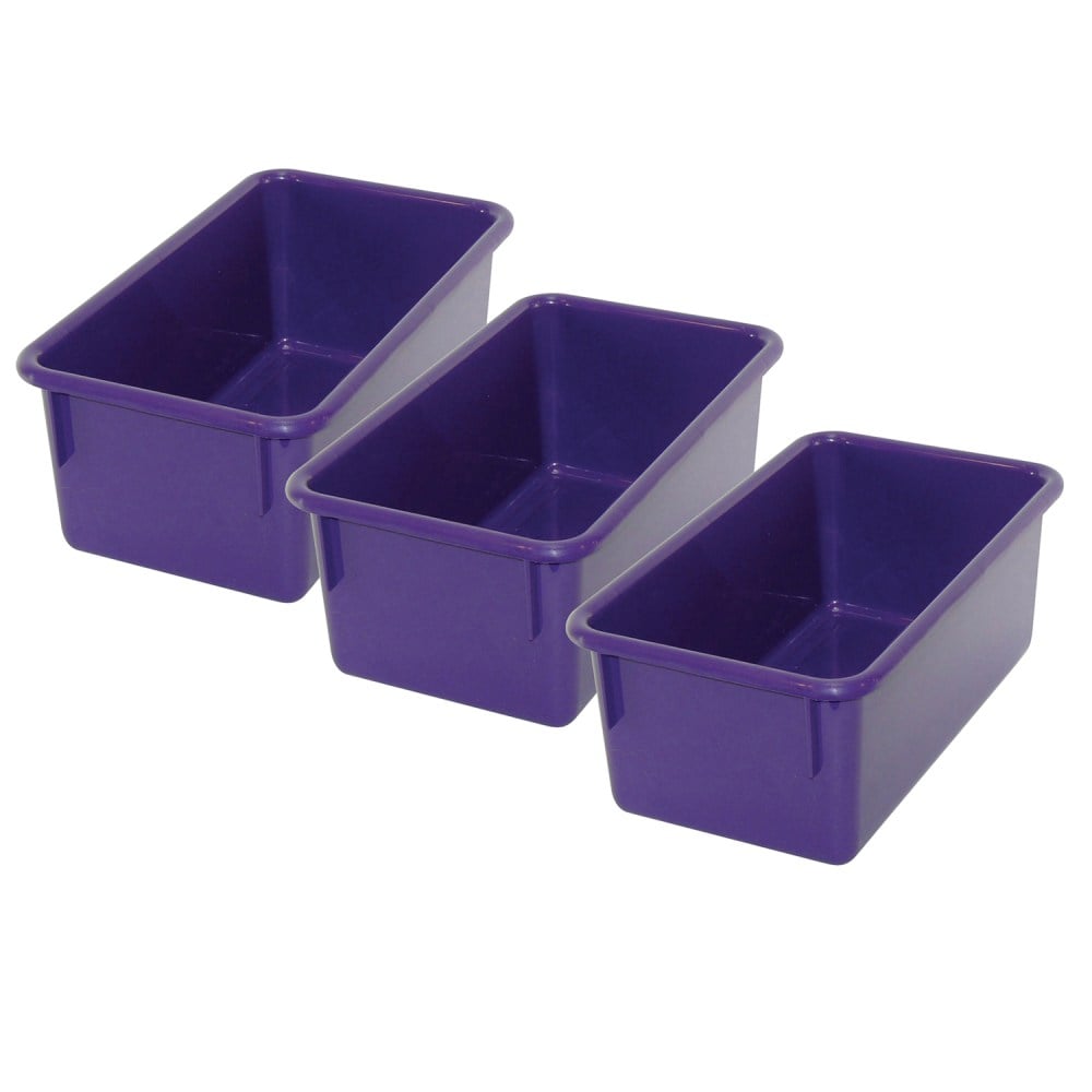 Romanoff Stowaway Trays, 5-1/4inH x 7-3/4inW x 13-1/4inD, Purple, Pack Of 3 Trays MPN:ROM12106-3