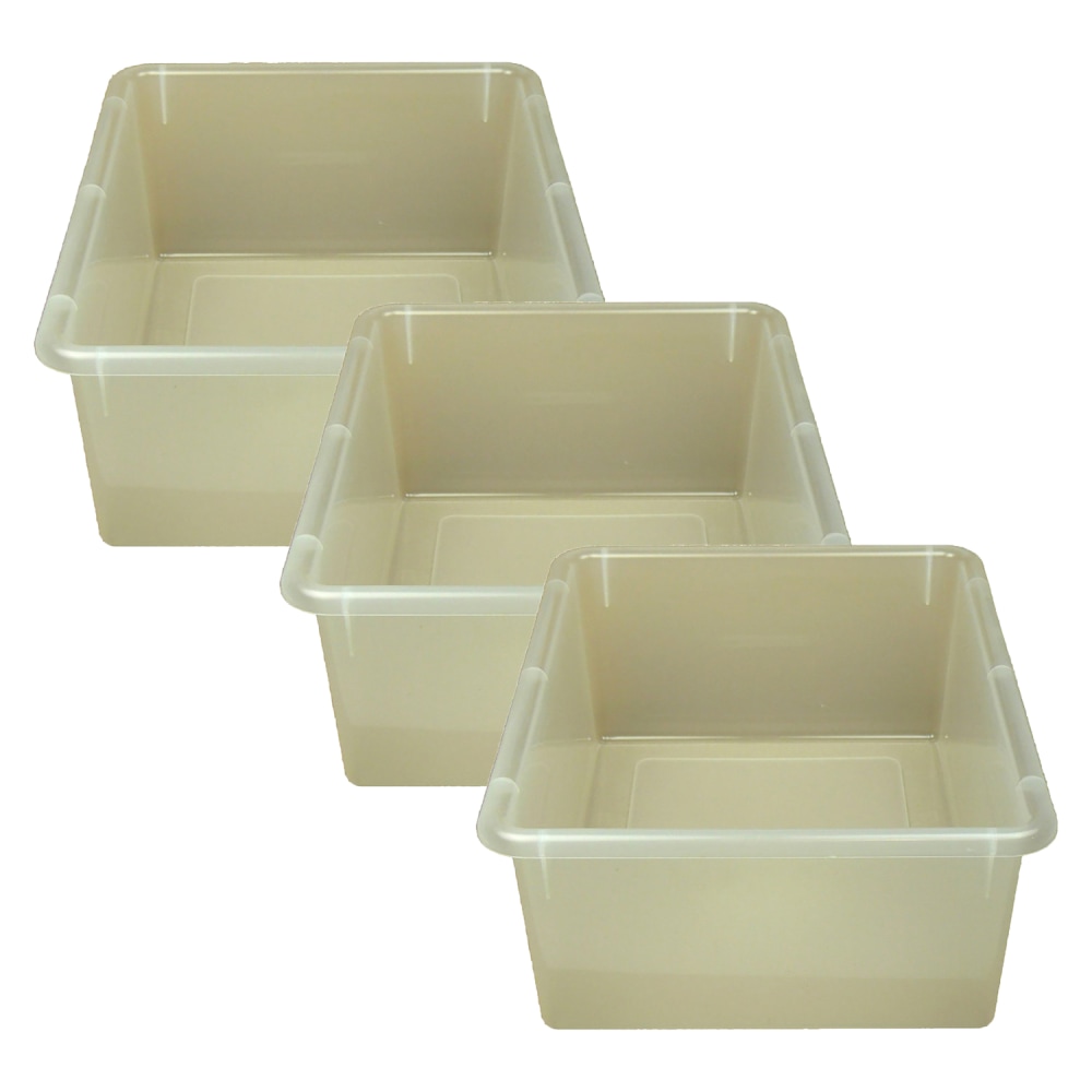 Romanoff Products Double Stowaway Trays, 5-1/2inH x 13-1/2inW x 16inD, Clear, Pack Of 3 Trays MPN:ROM13120-3