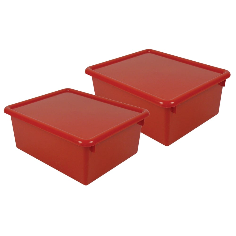Romanoff Stowaway Letter Boxes With Lids, 5-1/4inH x 10-1/2inW x 13-1/4inD, Red, Pack Of 2 Boxes MPN:ROM16002-2
