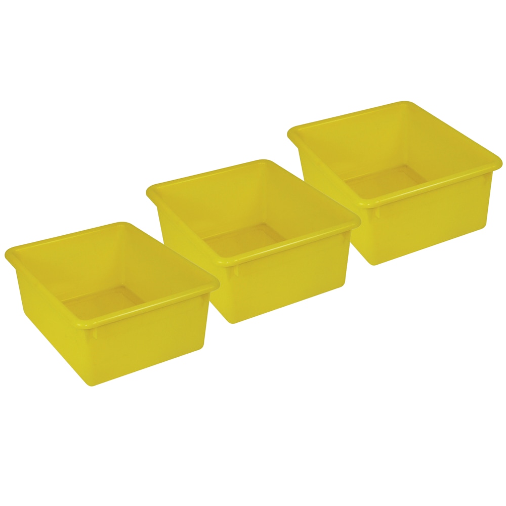 Romanoff Stowaway Letter Boxes, 5-1/4inH x 10-1/2inW x 13-1/4inD, Yellow, Pack Of 3 Boxes MPN:ROM16103-3