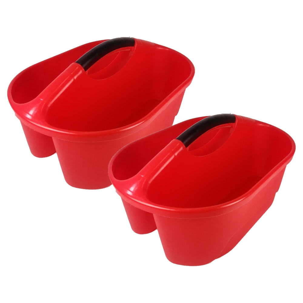 Romanoff Products Classroom Caddies, 8-1/4inH x 12inW x 16-1/4inD, Red, Pack Of 2 Caddies MPN:ROM25602-2