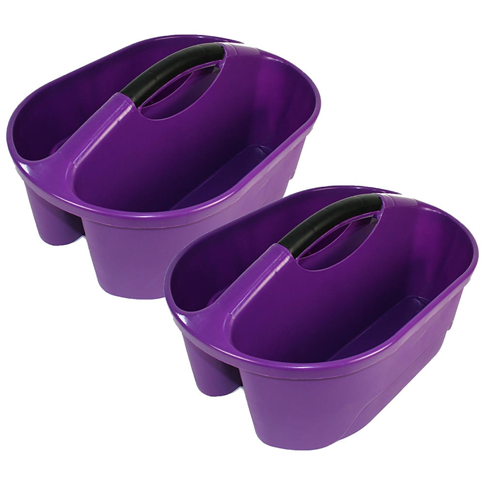 Romanoff Products Classroom Caddies, 8-1/4inH x 12inW x 16-1/4inD, Purple, Pack Of 2 Caddies MPN:ROM25606-2