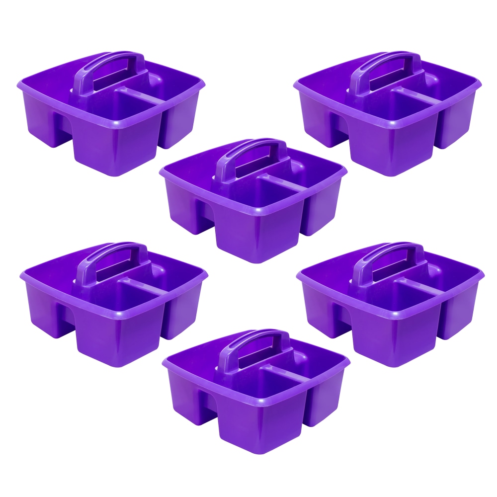 Storex Small Caddies, 5-1/4inH x 9-1/4inW x 9-1/4inD, Purple, Pack Of 6 Caddies MPN:STX00944U06C-6