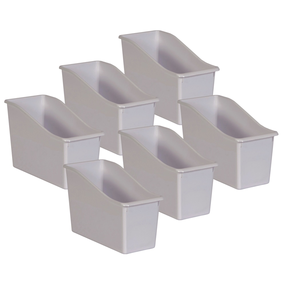 Teacher Created Resources Plastic Book Bin, White, Pack Of 6 MPN:TCR20425-6