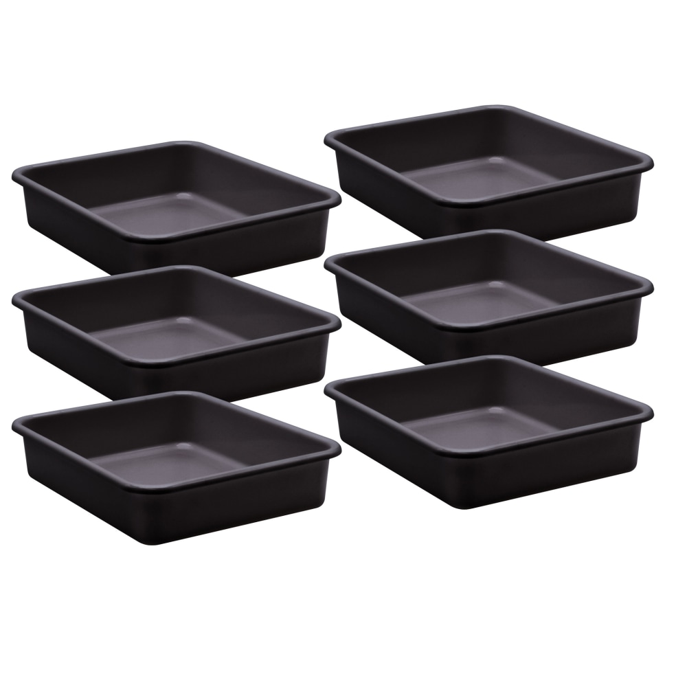 Teacher Created Resources Plastic Letter Tray, Large, Black, Pack Of 6 MPN:TCR20434-6