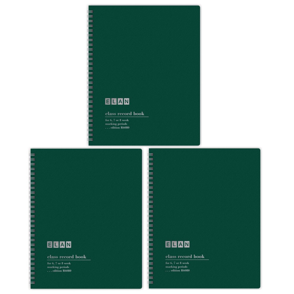 ELAN Publishing Class Record Books, 6-8 Weeks, Pack Of 3 Books MPN:ELNR6080-3