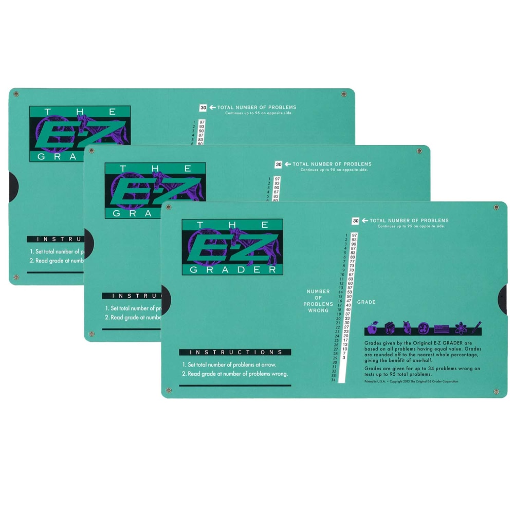 The Original E-Z Grader E-Z Graders, Original Green, Pack Of 3 Graders MPN:EZ-5703-3