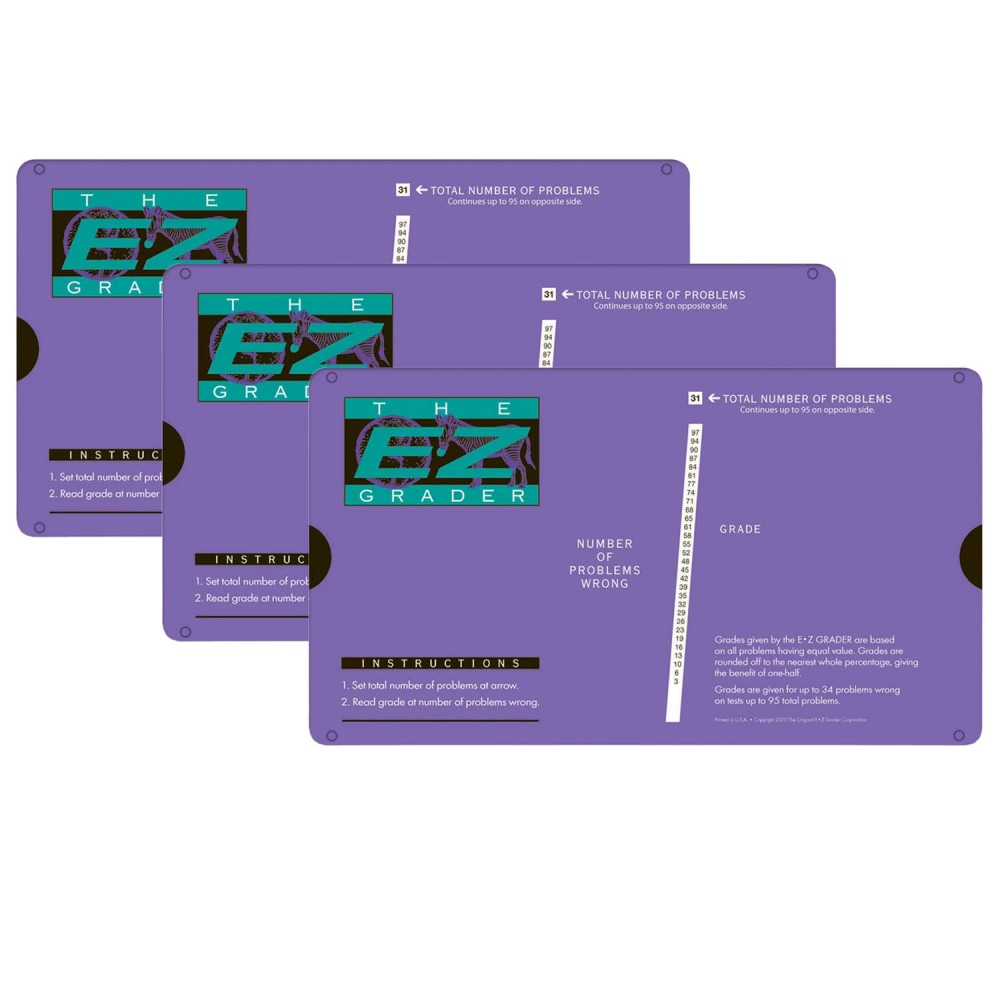 The Original E-Z Grader E-Z Graders, Purple, Pack Of 3 Graders MPN:EZ-5703PURPLE-3