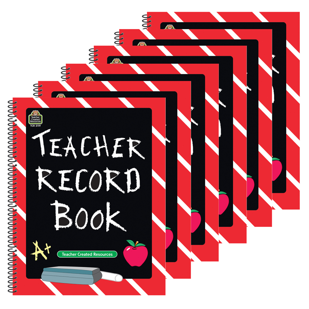 Teacher Created Resources Chalkboard Teacher Record Books, Pack Of 6 Books MPN:TCR2119-6