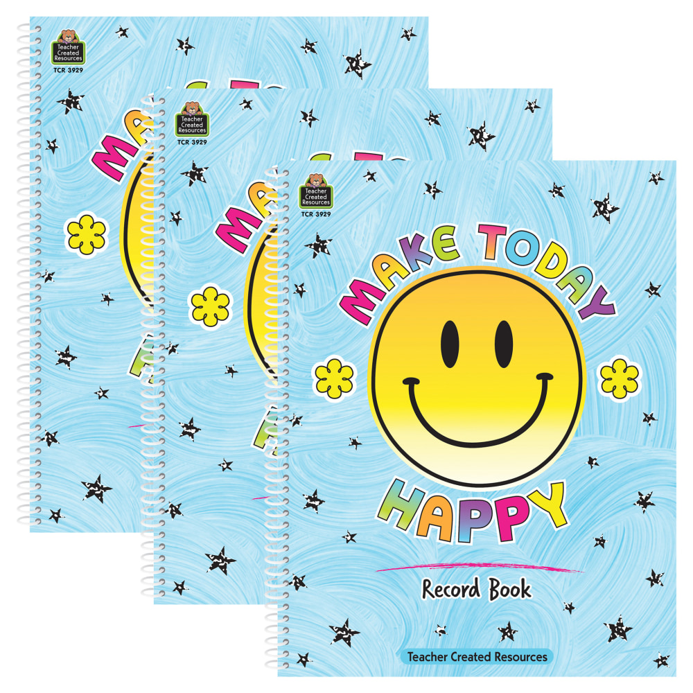 Teacher Created Resources Record Book, Brights 4Ever, Pack Of 3 MPN:TCR3929-3