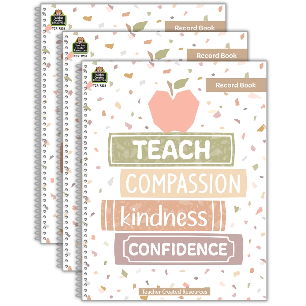 Teacher Created Resources Record Books, 8-1/2in x 11in, Terrazzo Tones, Bundle Of 3 Books MPN:TCR7231-3