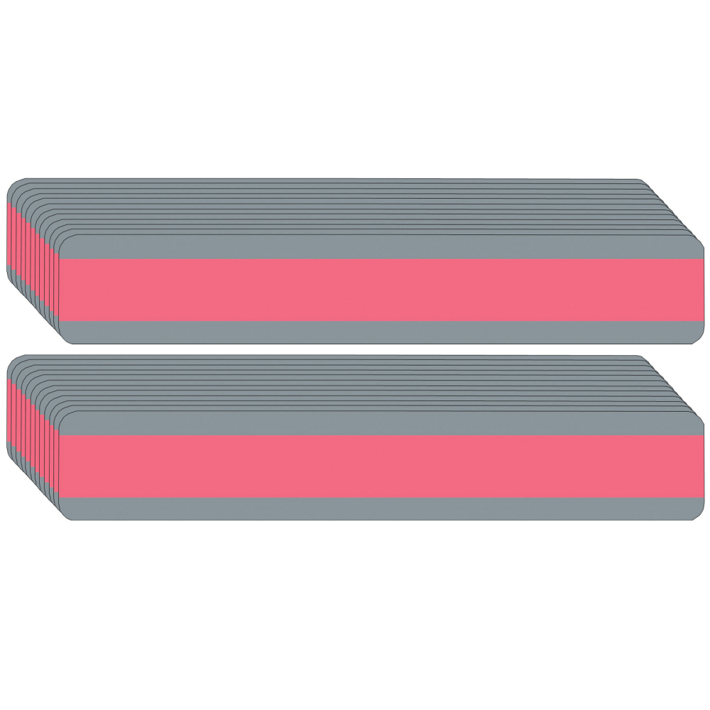 Ashley Productions Double Wide Reading Guide Sentence Strips, 1-1/4in x 7-1/4in, Rose, Pack Of 24 Strips MPN:ASH10872-24