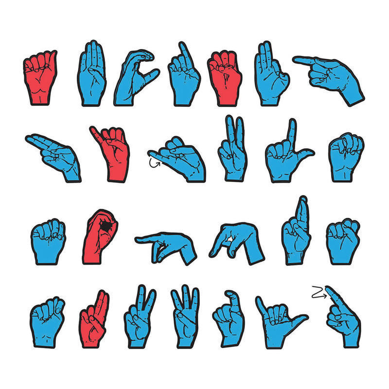 Creativity Street WonderFoam Magnetic Sign Language Letters, Red/Blue, Pre-K To Grade 1, 26 Letters Per Pack, Case Of 2 Packs MPN:CK-4448-2