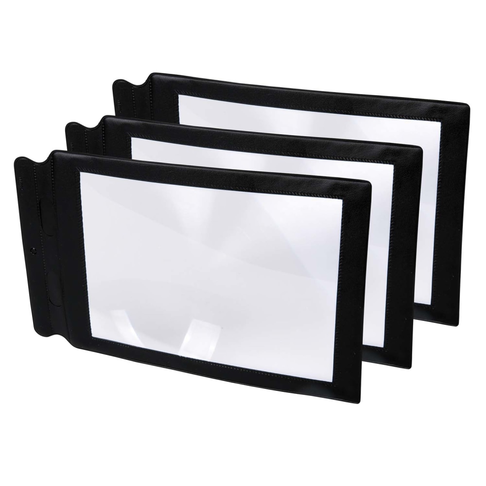 TickiT Sheet Magnifiers, 8-3/4in x 5-1/2in, Black, All Ages, Pack Of 3 Magnifiers MPN:CTU48123-3