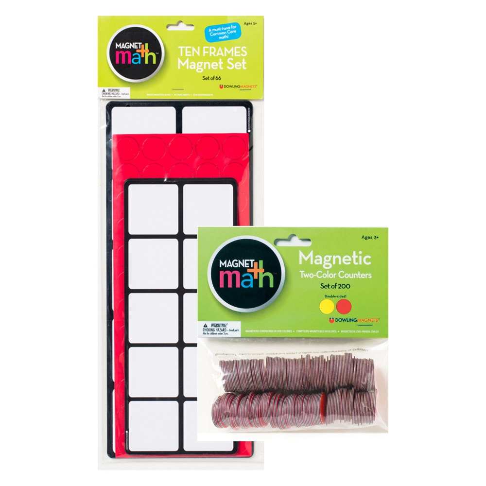 Dowling Magnets Ten Frames Magnet Set With Extra Two-Color Counters Bundle MPN:DO-TENFRAME
