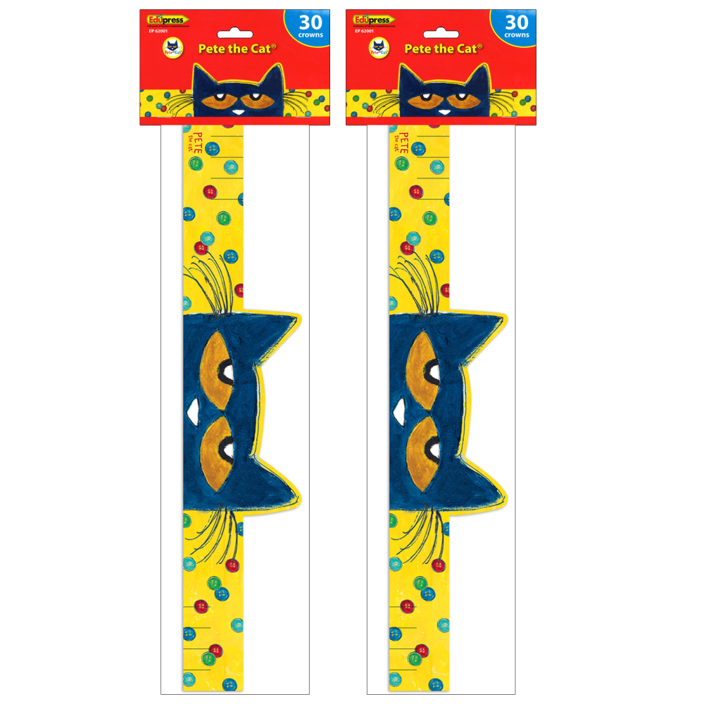 Teacher Created Resources Pete the Cat Crowns, 24in x 5in, 30 Per Pack, Set Of 2 Packs MPN:EP-62001-2