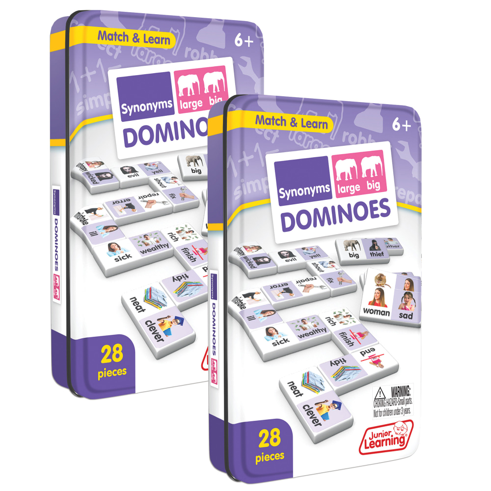 Junior Learning Synonyms Match & Learn Dominoes, Pack Of 2 MPN:JRL665-2