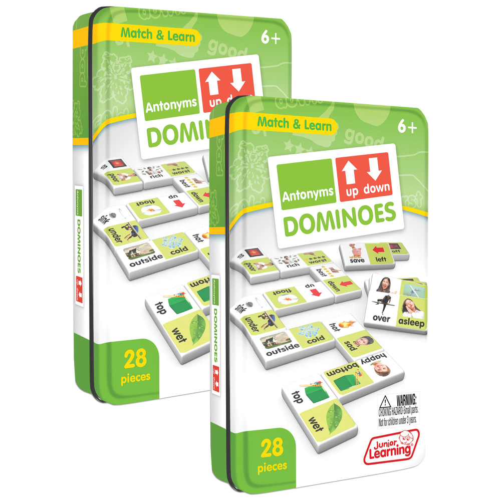 Junior Learning Antonyms Match & Learn Dominoes, Pack Of 2 MPN:JRL666-2