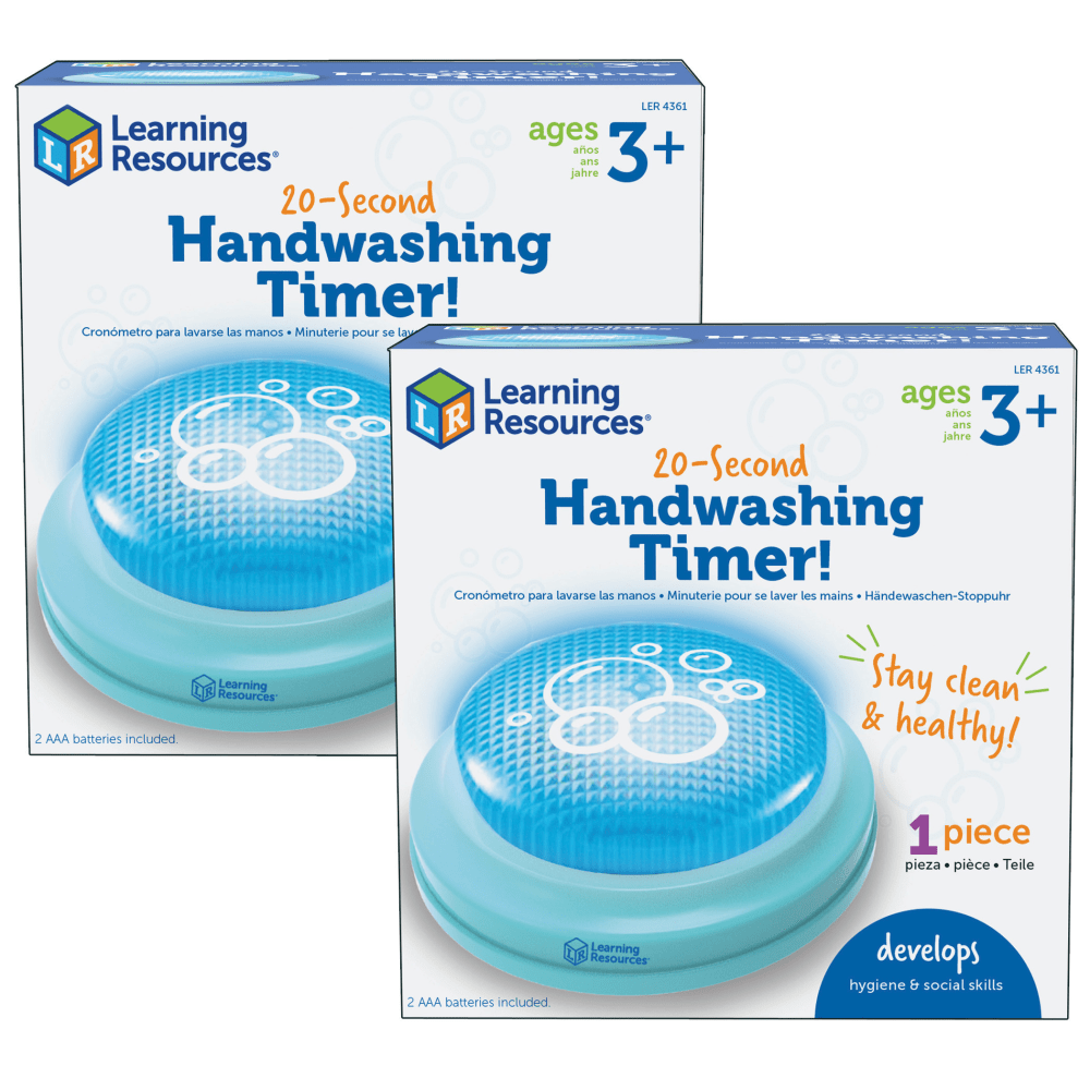 Learning Resources 20-Second Handwashing Timer, Pack Of 2 MPN:LER4361-2