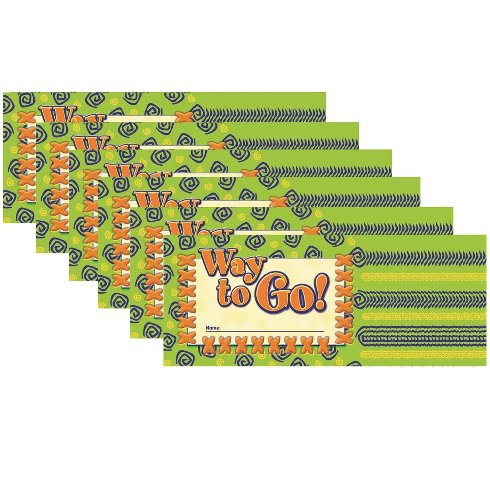 North Star Teacher Resources Punch Cards, Way to Go!, 36 Per Pack, Set Of 6 Packs MPN:NST2412-6