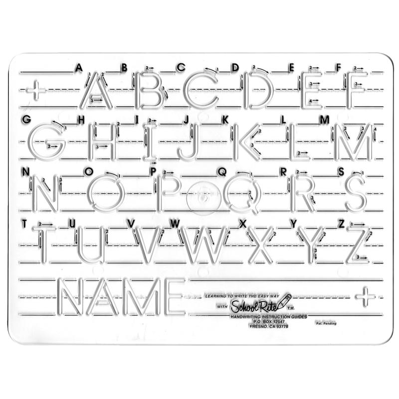 School Rite Handwriting Instruction Guide Template, Uppercase Manuscript MPN:SR-1051