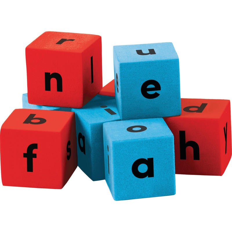 Teacher Created Resources Foam Alphabet Dice, 3/4in, Blue/Red, 20 Dice Per Pack, Case Of 3 Packs MPN:TCR20704-3