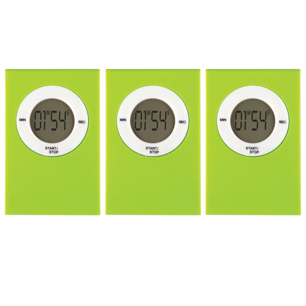 Teacher Created Resources Magnetic Digital Timers, Lime, Pack Of 3 Timers MPN:TCR20718-3