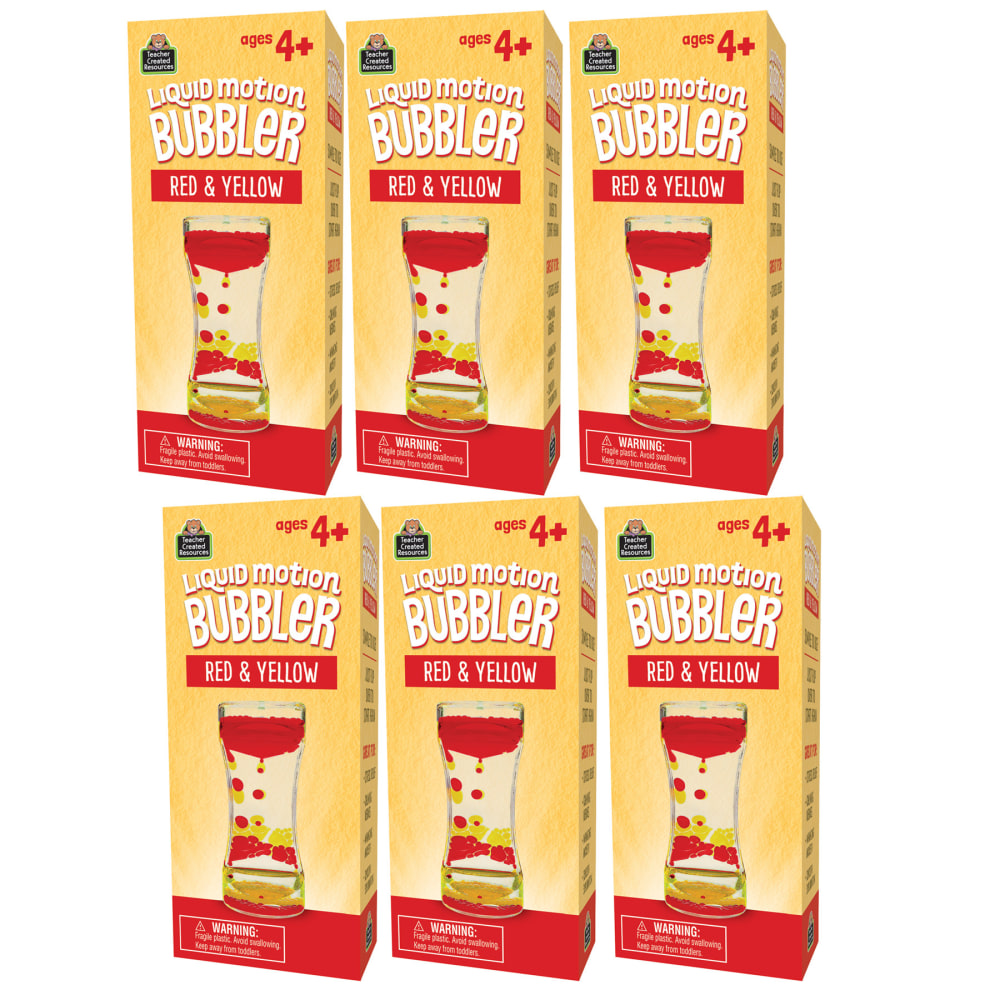 Teacher Created Resources Liquid Motion Bubbler, Red & Yellow, Pack Of 6 MPN:TCR20964-6