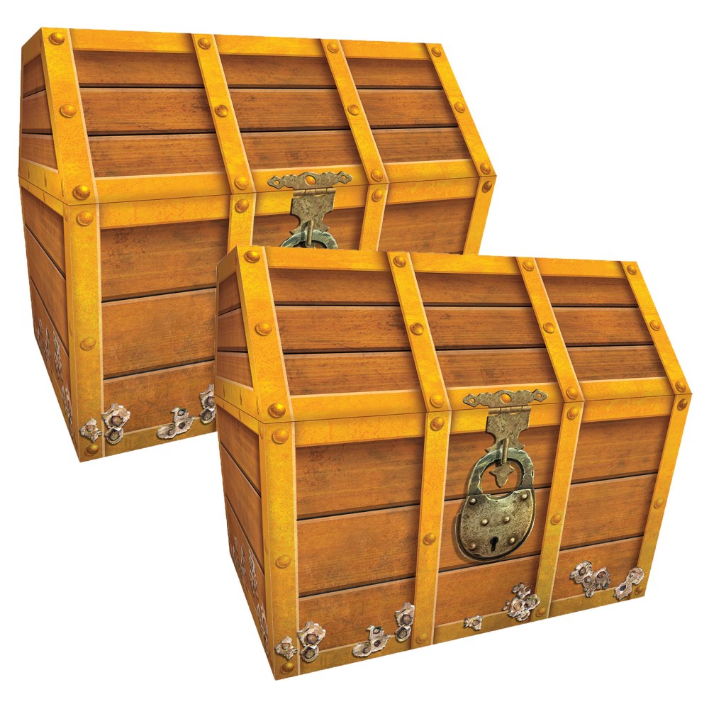 Teacher Created Resources Treasure Chests, Brown, Pack Of 2 Chests MPN:TCR5048-2