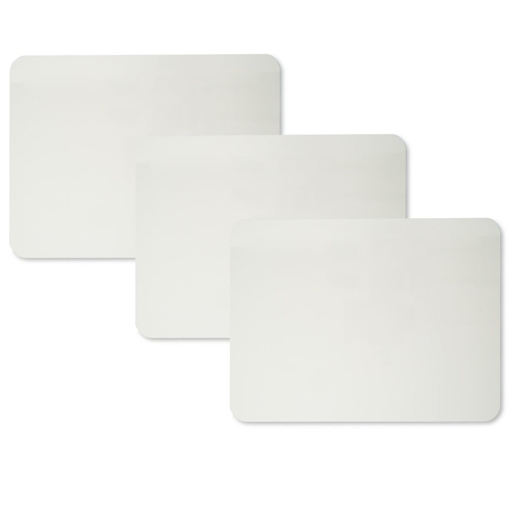 Charles Leonard Magnetic 2-Sided Dry-Erase Boards, 9in x 12in, White, Pack Of 3 Boards MPN:CHL35130-3