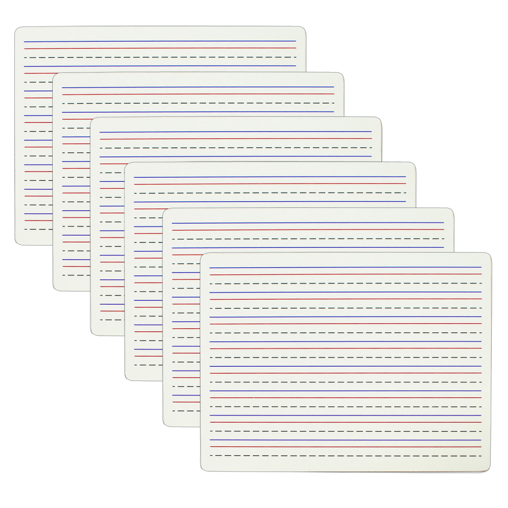 C-Line 2-Sided Dry Erase Lapboards, Lined, 9in x 12in, White, Pack Of 6 Boards MPN:CLI40660-6