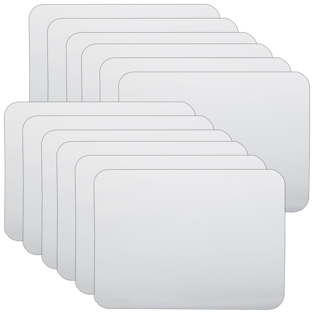 Flipside Products Two-Sided Dry-Erase Boards, 6in x 9in, White, Pack Of 12 Boards MPN:FLP15454-12