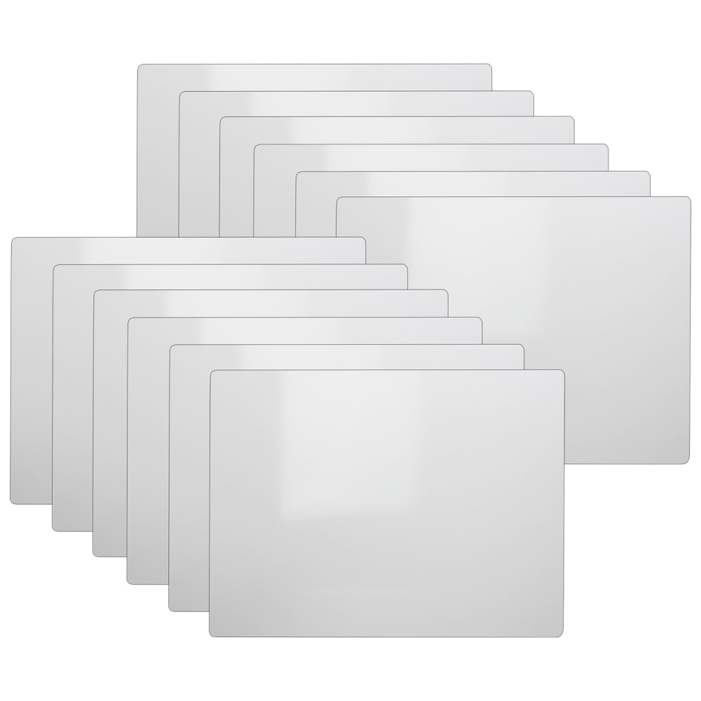 Flipside Products Two-Sided Dry-Erase Boards, 5in x 7in, White, Pack Of 12 Boards MPN:FLP15656-12