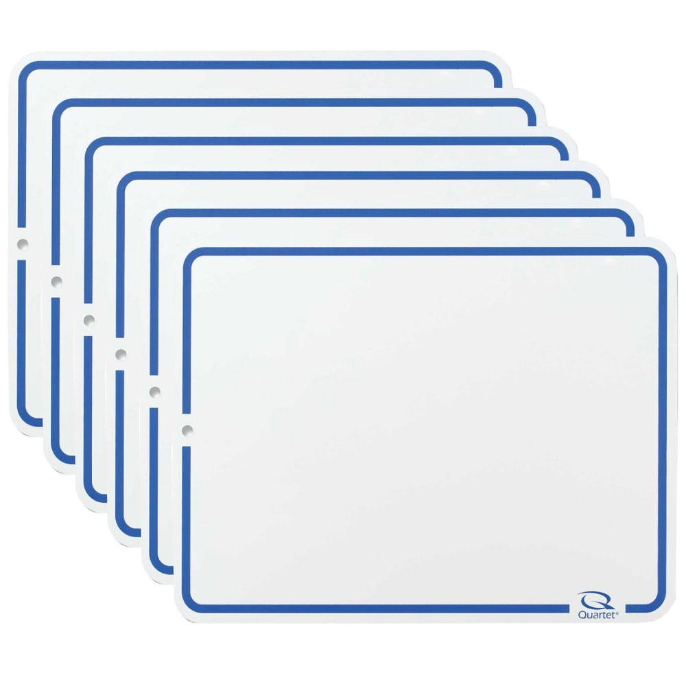 Quartet Education Dry-Erase Lap Boards, 9in x 12in, White, Pack Of 6 Boards MPN:QRT12900962A-6
