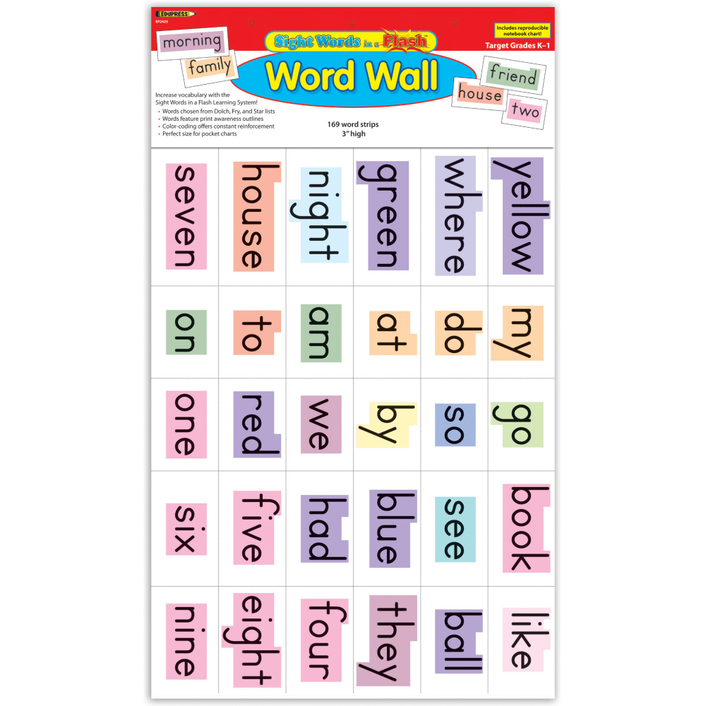Edupress Sight Words In A Flash Word Walls, Language, Grade K-1 MPN:EP-2425