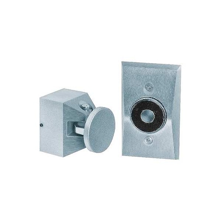 Electromagnetic Door Holder, Flush Wall Mounted, Aluminum MPN:1504-AQN5