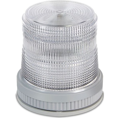 Warning Light, Amber, Blue, Red, (6) LED, 24V DC, 65, 120, 240 FPM, 4 1/2 in Dia. MPN:105XBRiRBA24D