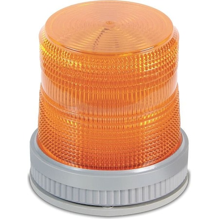 Warning Light, Amber, LED, 24V DC, 65 FPM, 3 3/4 in Dia., Surface MPN:105XBRMA24D