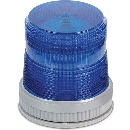 Warning Light, Blue, LED, 24V DC, 65 FPM, 3 3/4 in Dia., Surface MPN:105XBRMB24D