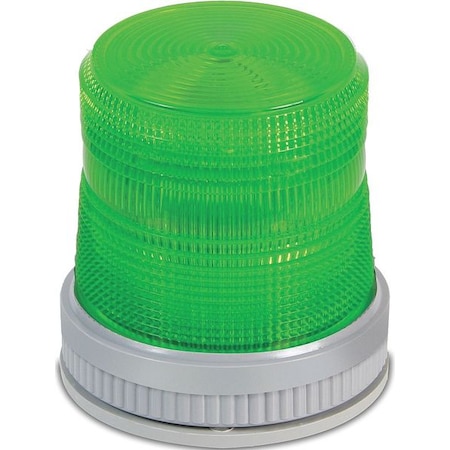 Warning Light, Green, LED, 120V AC, 65 FPM, 3 3/4 in Dia., Surface MPN:105XBRMG120A